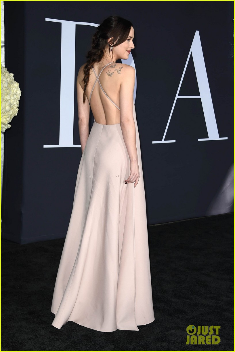 dakota johnson dress in fifty shades of grey Jamie Dornan & Are Picture Perfect at 'Fifty Darker' L.A. Premiere! | Just Jared dress shoe