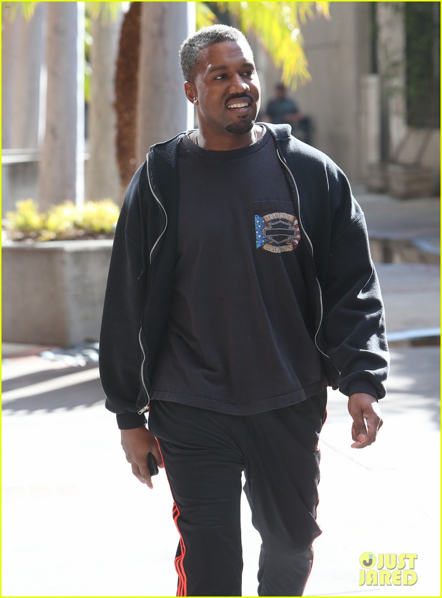 Kanye West is All Smiles Heading to the Gym
