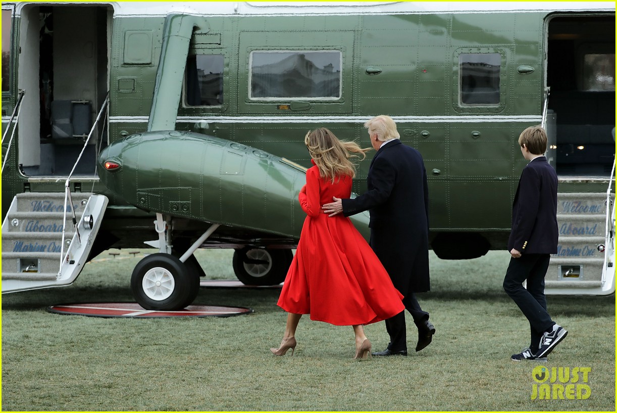 Barron Trump Visits His Father at the White House