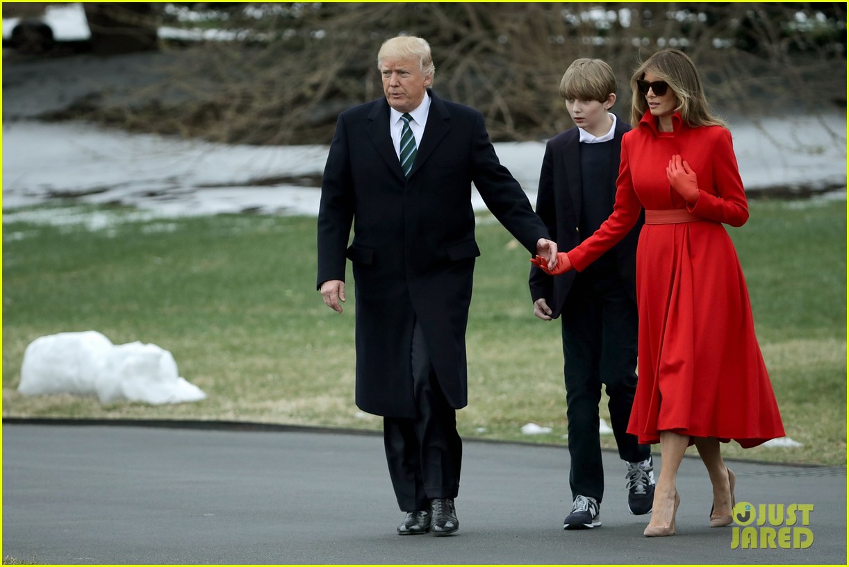 Barron Trump Visits His Father at the White House