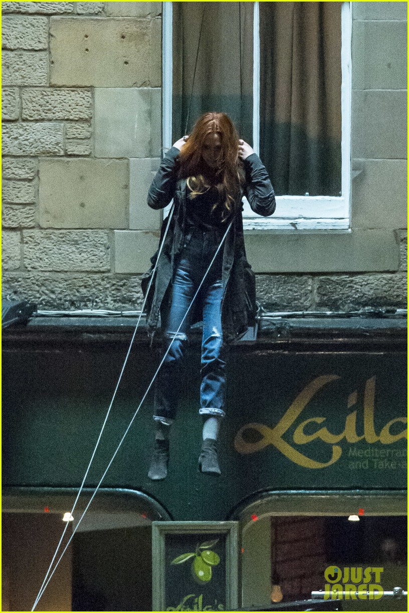 Elizabeth Olsen Performs Stunts for 'Avengers: Infinity War,' Films with Paul Bettany - New Photos!