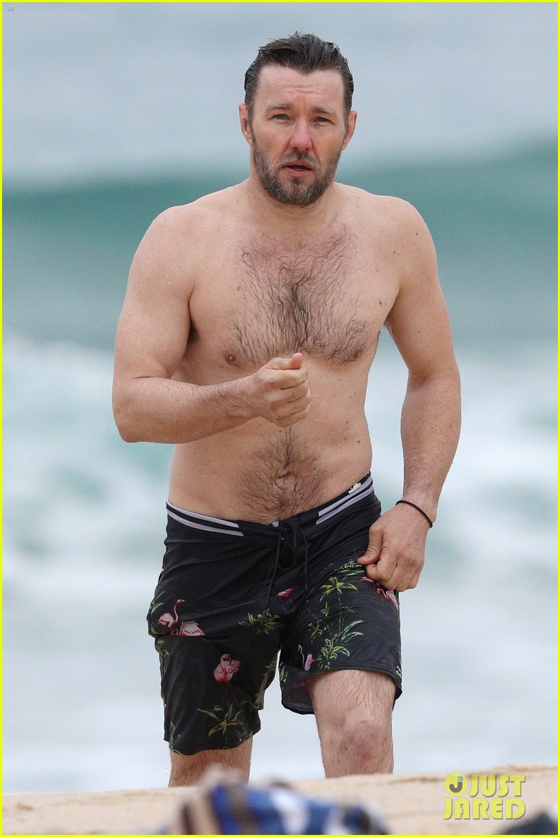 Joel Edgerton Bares Fit Body for Shirtless Swim in Sydney!