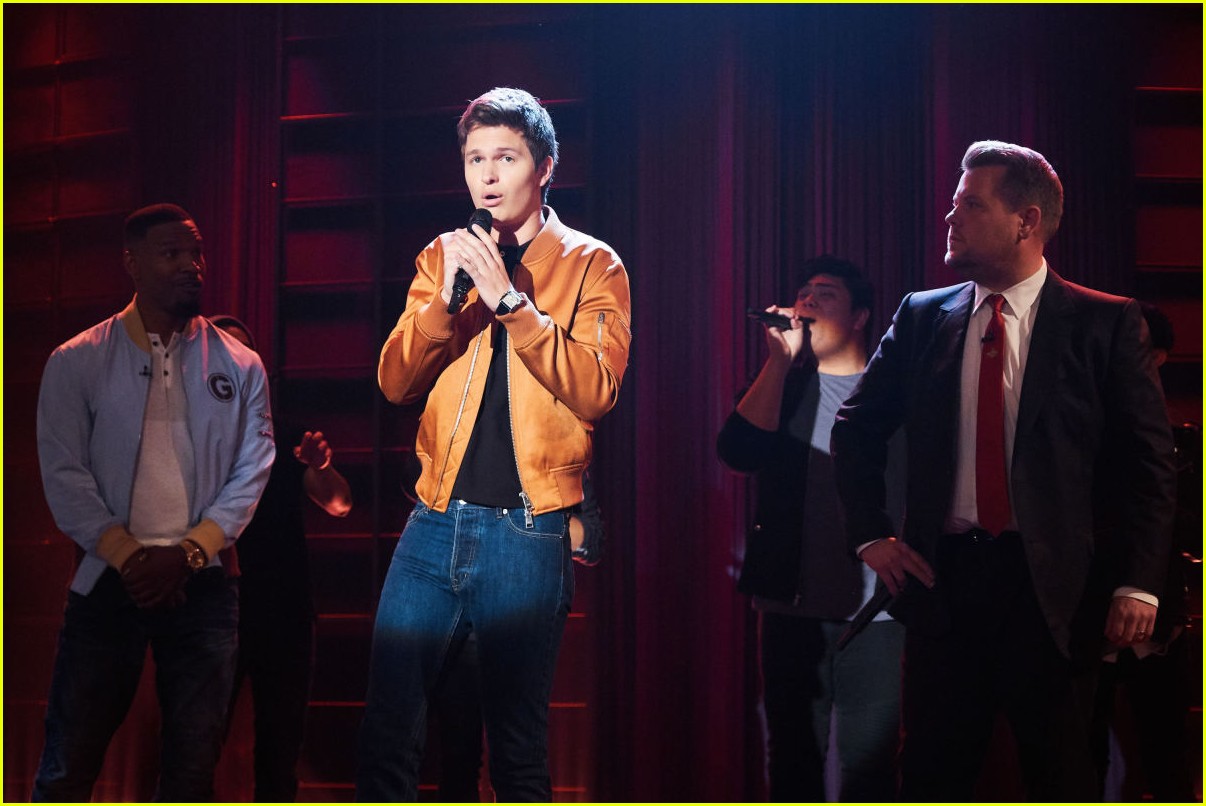Jamie Foxx, Ansel Elgort, & James Corden Battle in a Riff-Off!