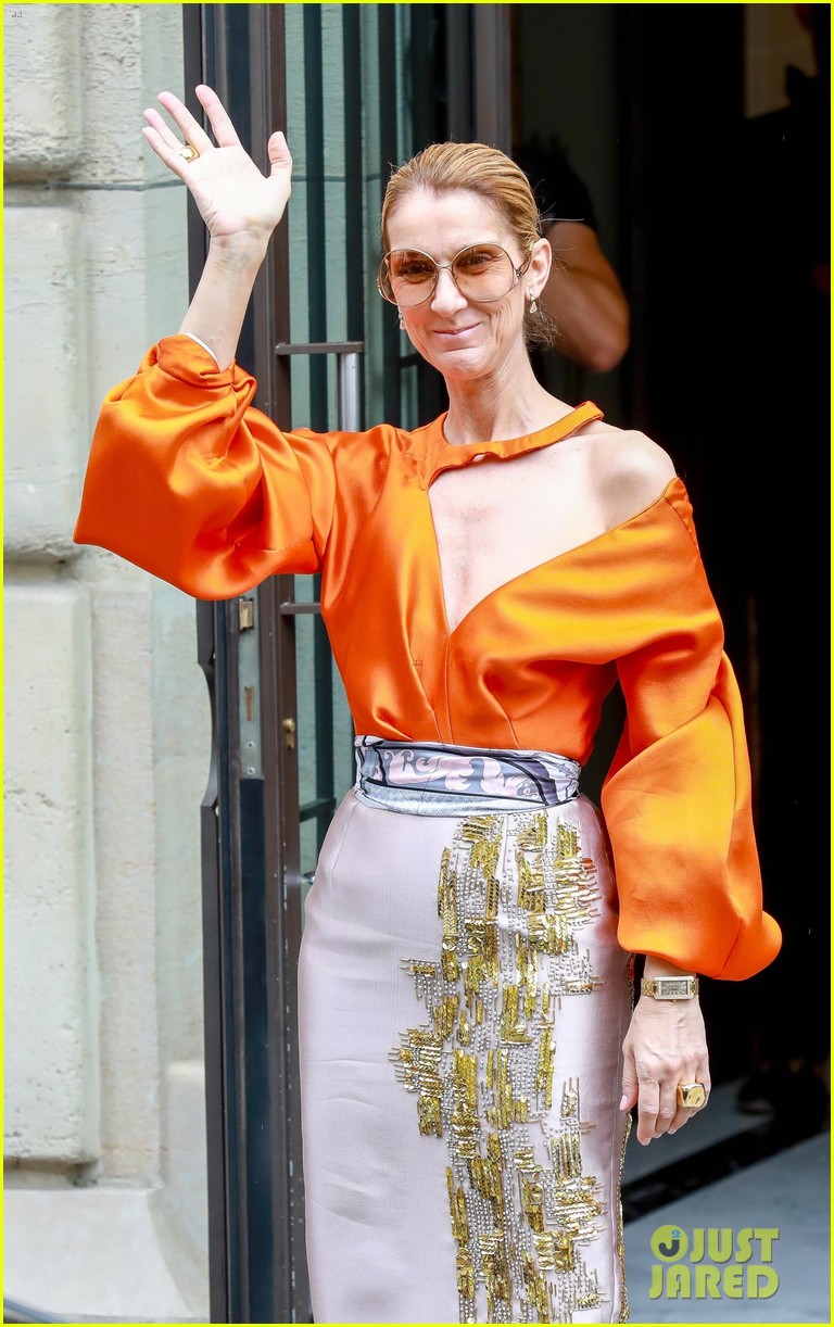 Celine Dion Is An Orange Goddess Before Final Paris Show