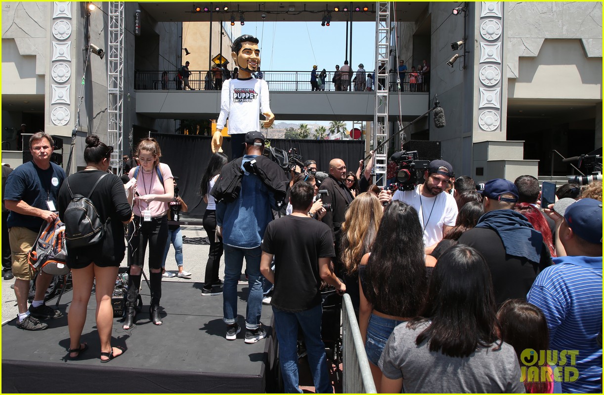 Wilmer Valderrama Poses with a 25-Foot Puppet Version of Him