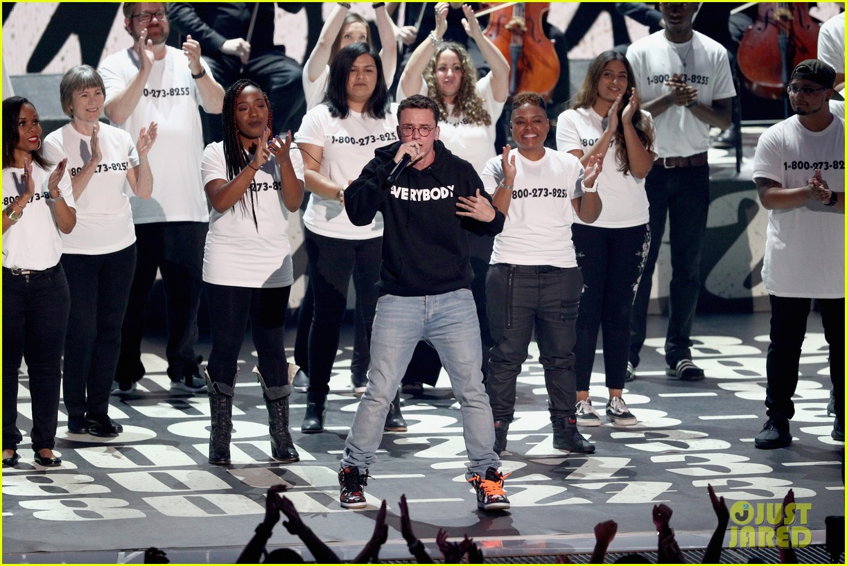 Logic Performs Anti-Suicide Anthem '1-800-273-8255' With Alessia Cara & Khalid at MTV VMAs 2017 - Watch Now!
