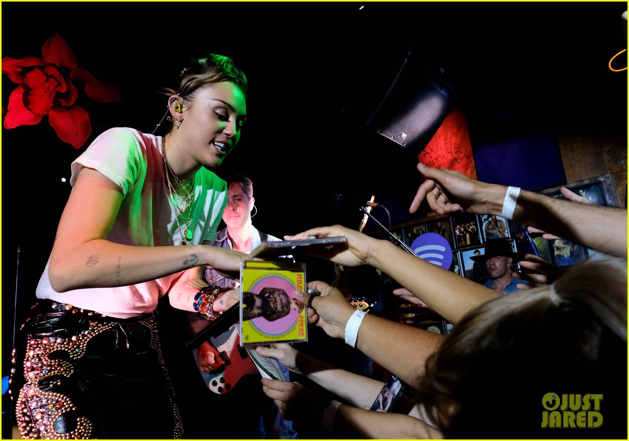 Miley Cyrus Reunites with Best Friend Lesley at Her Album Release Party!