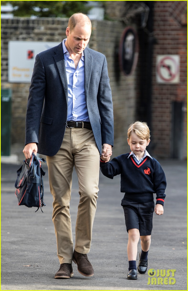 Prince George Arrives for First Day of School (Photos & Video!)