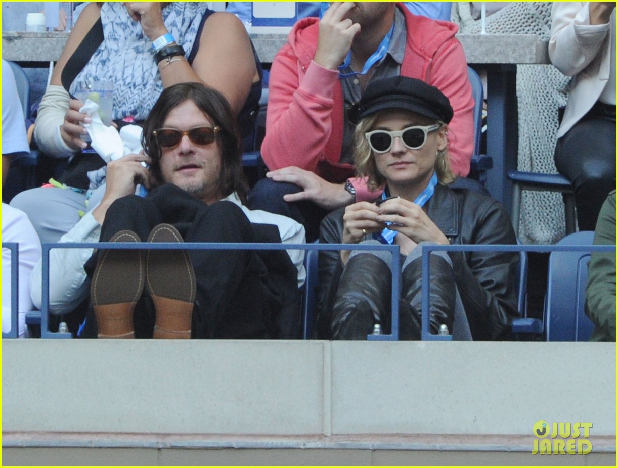Diane Kruger & Norman Reedus Get Cozy at US Open 2017