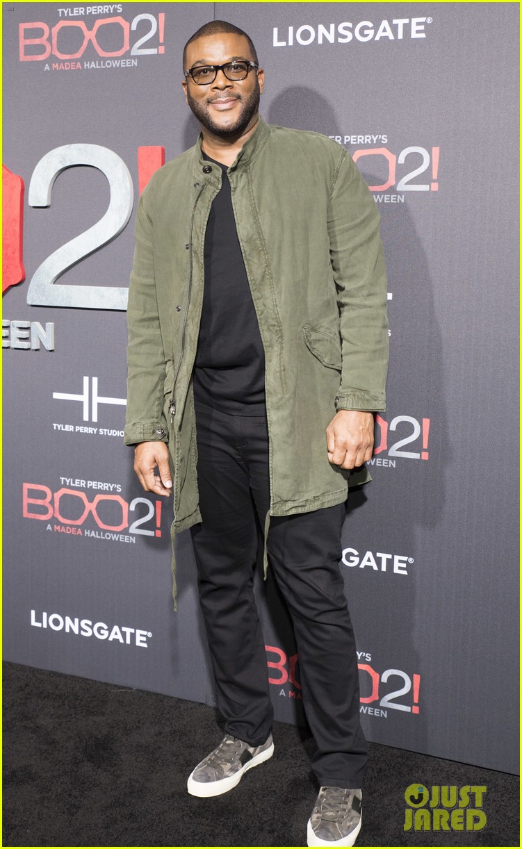 Tyler Perry Gets Support from Carmen Electra & Tara Reid at 'Boo 2 A Madea Halloween' Premiere!