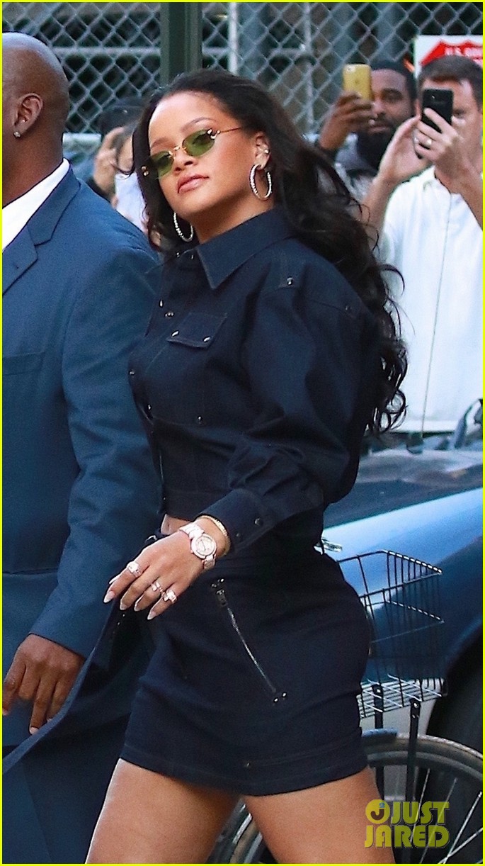 Rihanna Wears Head-to-Toe Denim, Proves She's a 'Force of Fashion' | Just Jared