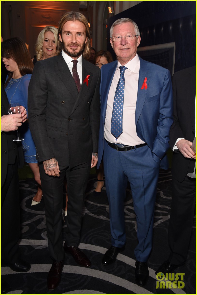 David Beckham Lets His Long Hair Flow at World AIDS Day Event