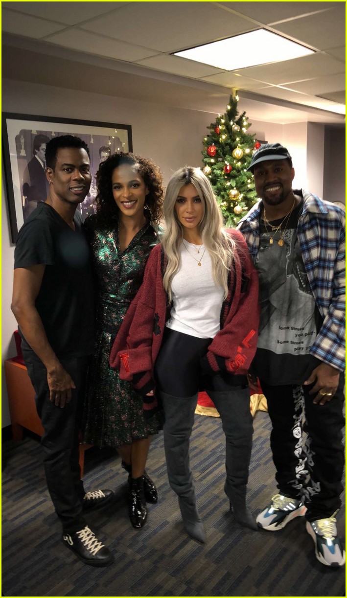 Kim Kardashian & Kanye West Check Out Chris Rock's Stand-Up