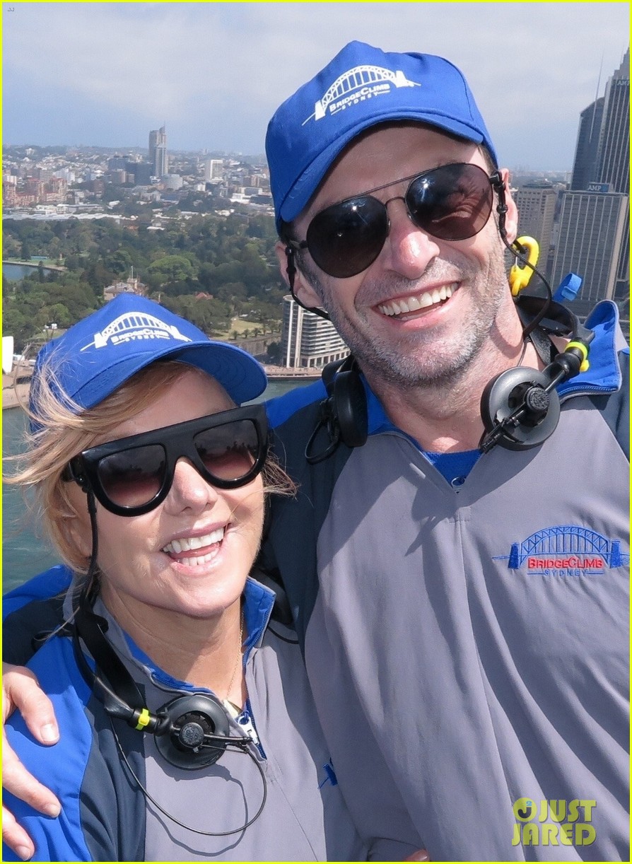 Hugh Jackman & Wife Deborra-Lee Furness Climb Harbour Bridge in Sydney!