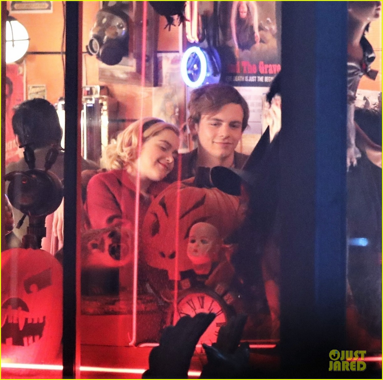 Kiernan Shipka & Ross Lynch Share A Kiss For 'Chilling Adventures of Sabrina'