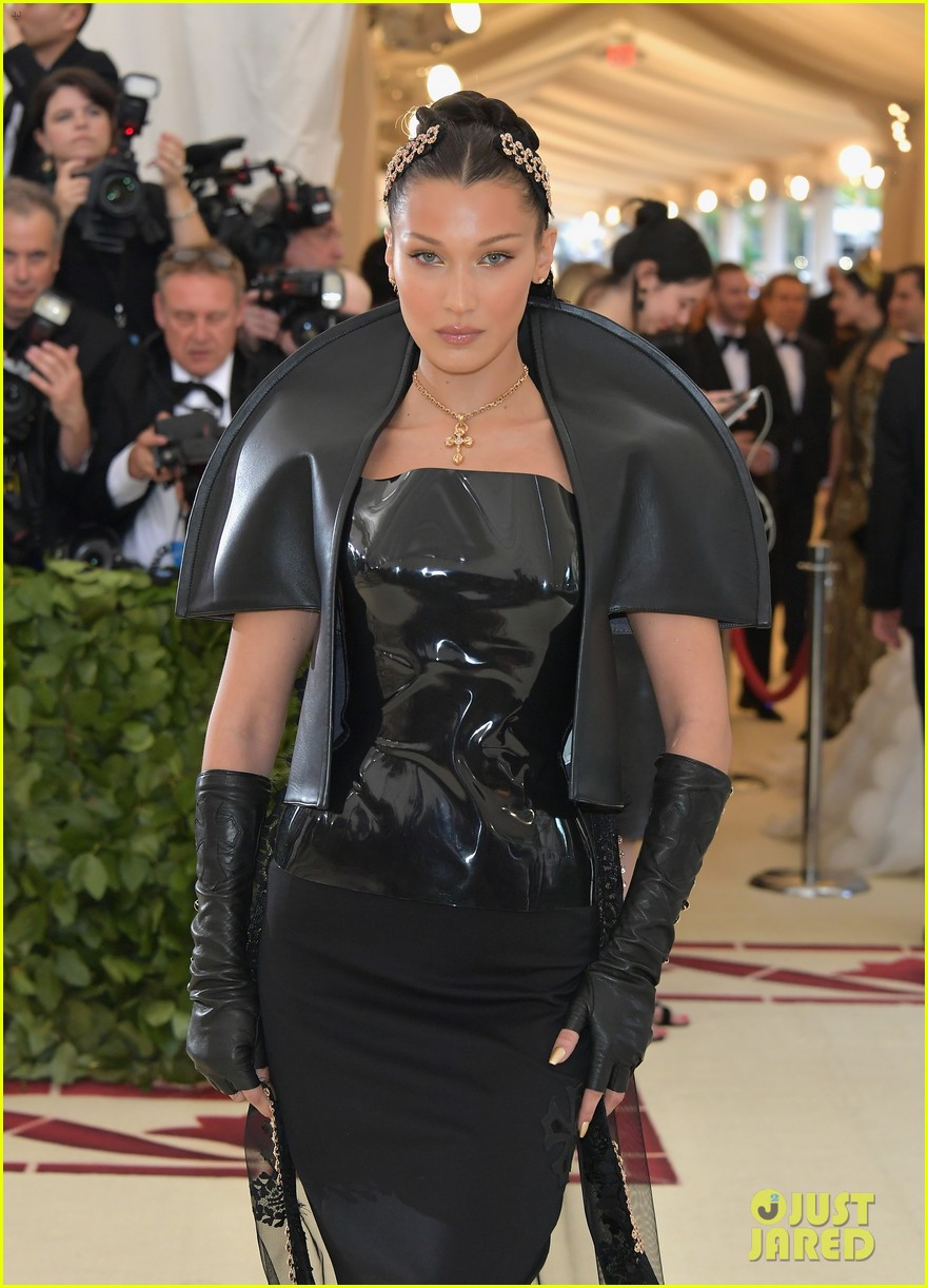 Bella Hadid Wears Epic Leather Look at Met Gala 2018!
