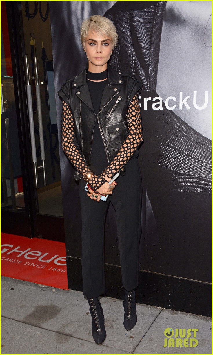 Cara Delevingne Unveils New Tag Heuer Campaign in NYC!