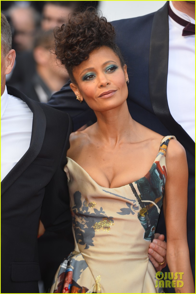 Thandie Newton Wears Dress Featuring Black 'Star Wars' Characters to 'Solo' Cannes Premiere