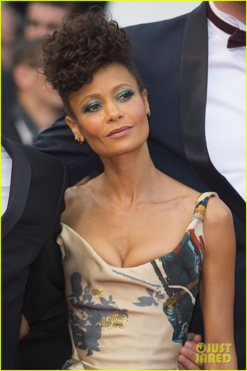 Thandie Newton Wears Dress Featuring Black 'Star Wars' Characters to 'Solo' Cannes Premiere
