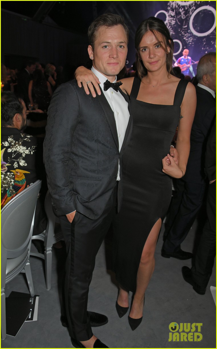 Taron Egerton Joins Elton John at the Singer's Charity Event!