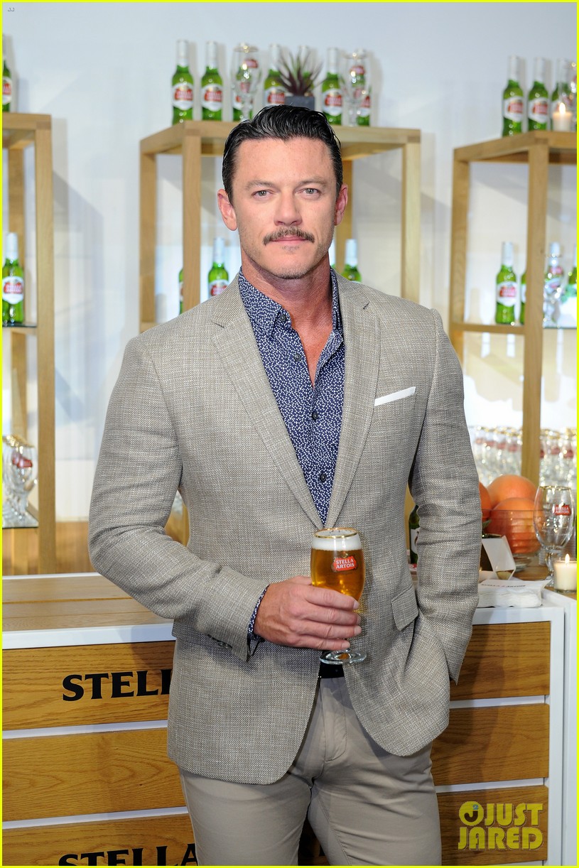 Luke Evans Looks Dapper While Unveiling StellaSpace With Stella Artois in NYC