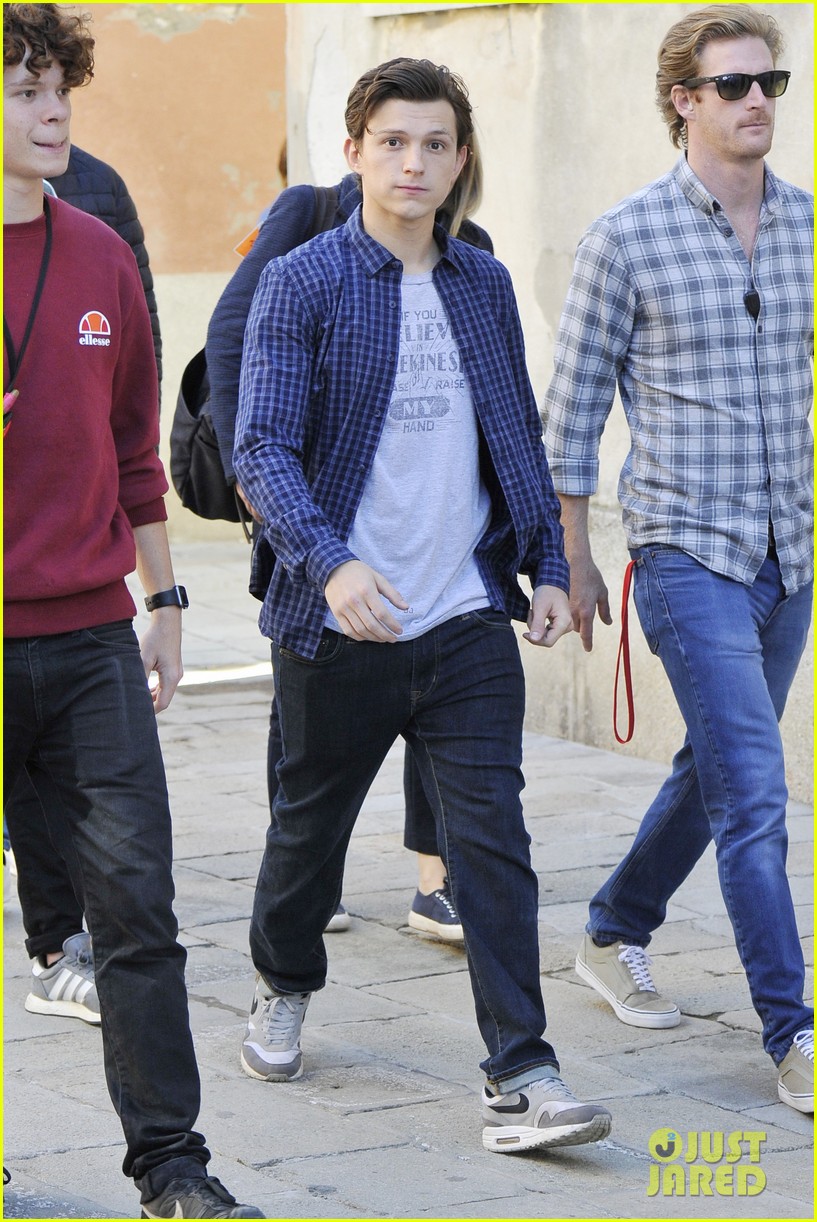 Tom Holland & Zendaya Film 'Spider-Man: Far From Home' in the Canals in Italy
