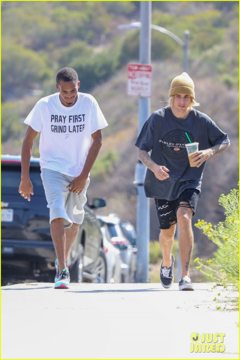 Justin Bieber Brings Starbucks Along for His Hike
