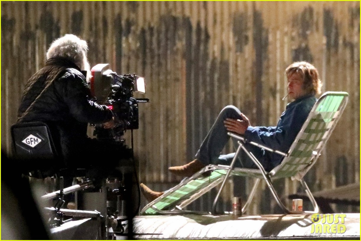 Brad Pitt Films on Top of an RV for 'Once Upon a Time in Hollywood'!