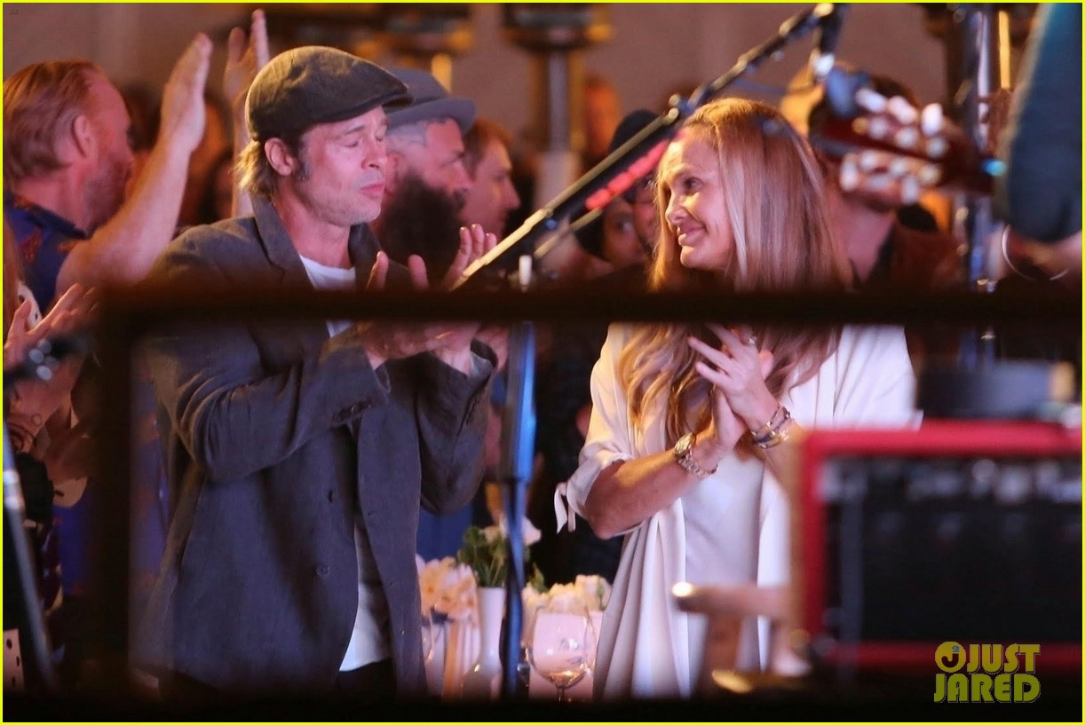 Brad Pitt & Jewelry Designer Sat Hari Khalsa Hang Out Together at Charity Gala!