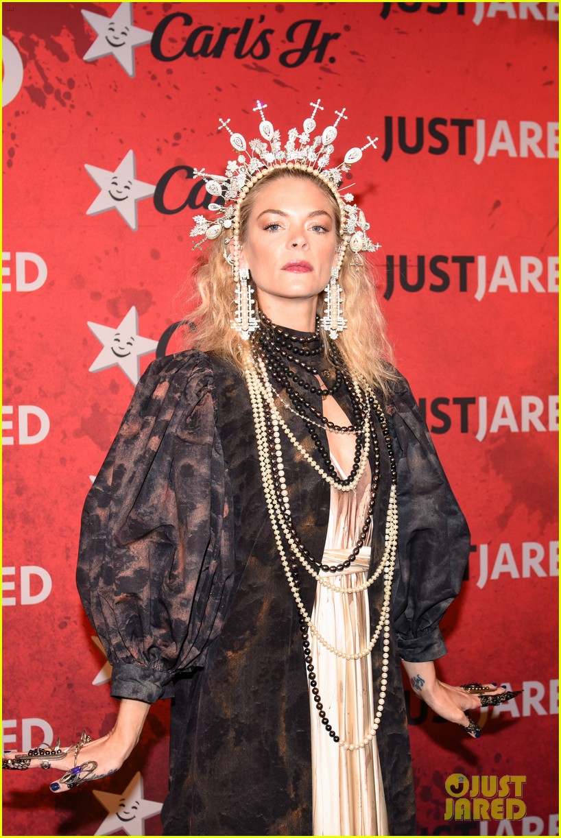 Jaime King Dresses as Saint Joan of Arc for Just Jared's Halloween Party!