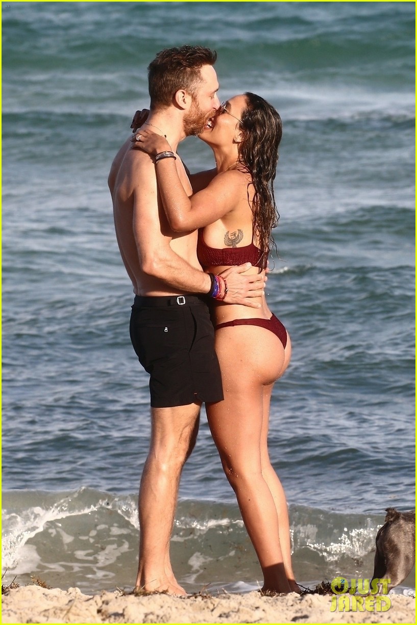 David Guetta Shows PDA With Girlfriend Jessica Ledon During Miami Vacation