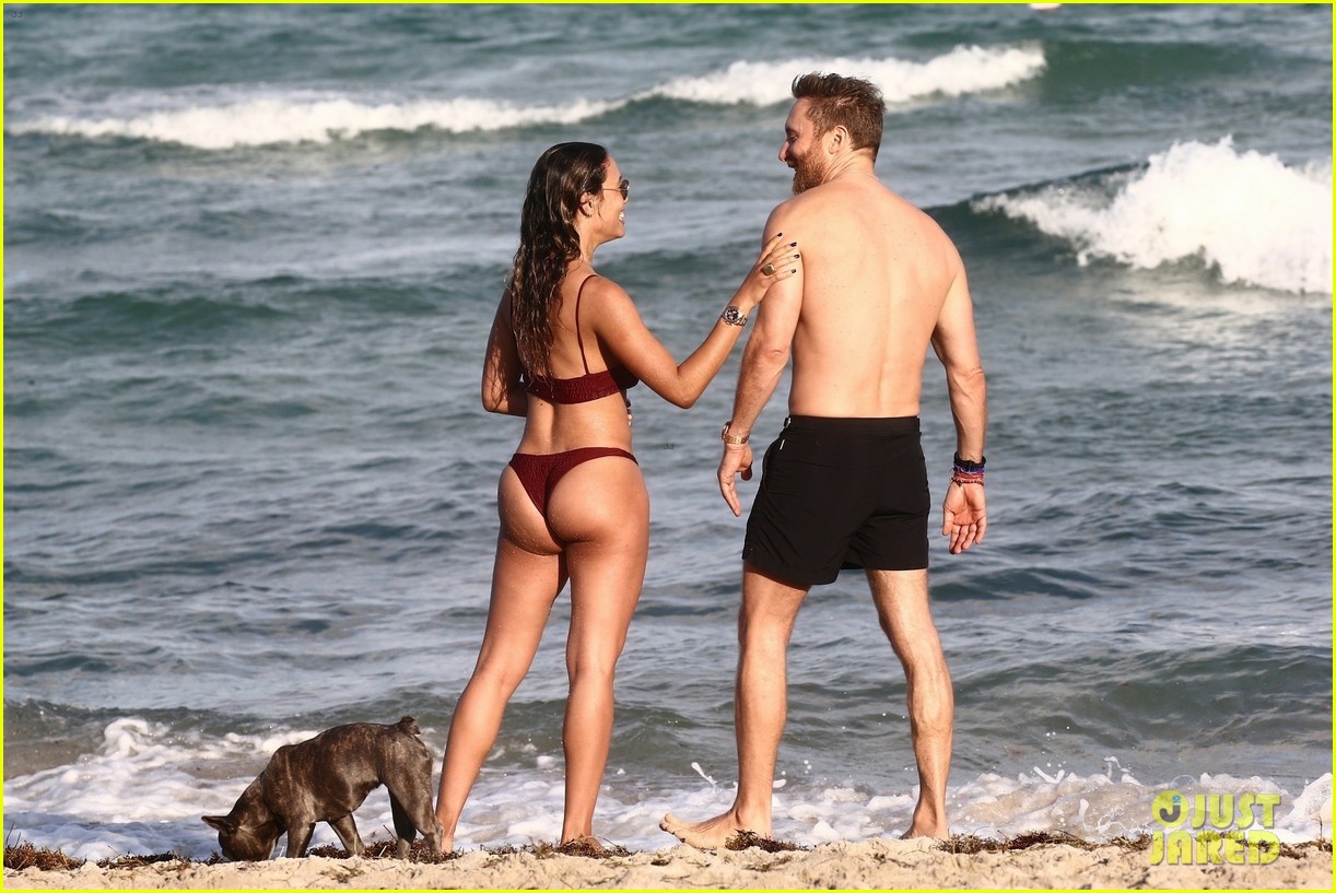 David Guetta Shows PDA With Girlfriend Jessica Ledon During Miami Vacation