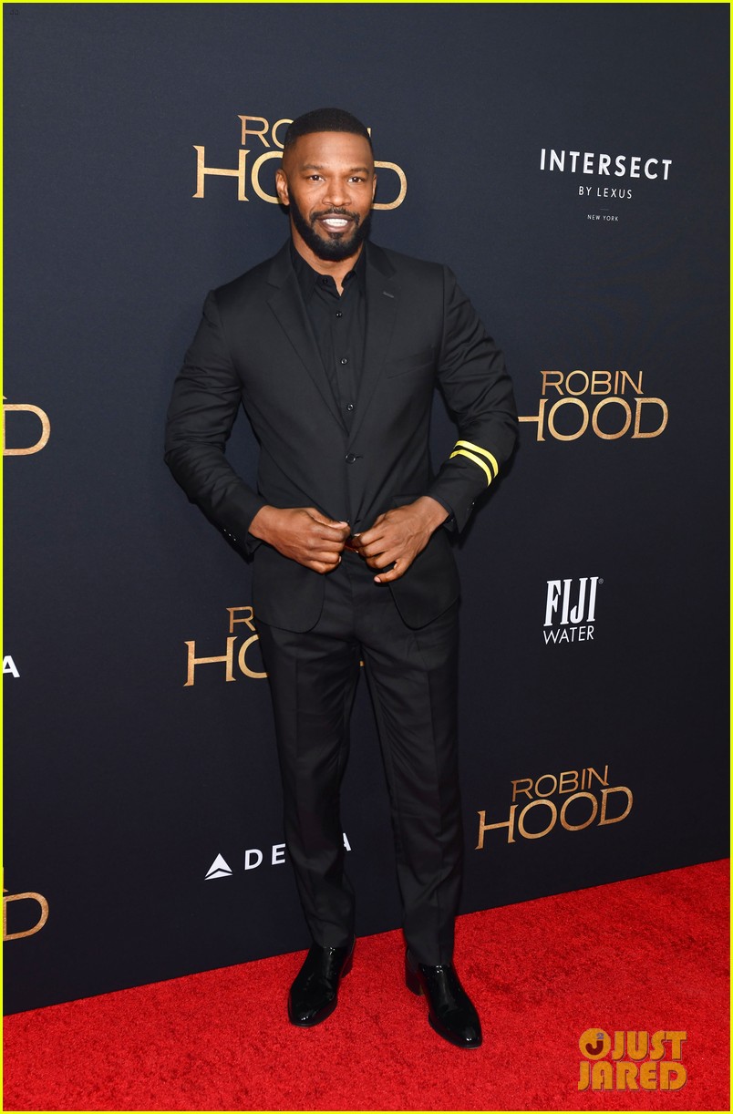 Taron Egerton & Jamie Foxx Hit the Red Carpet at 'Robin Hood' Premiere in NYC!