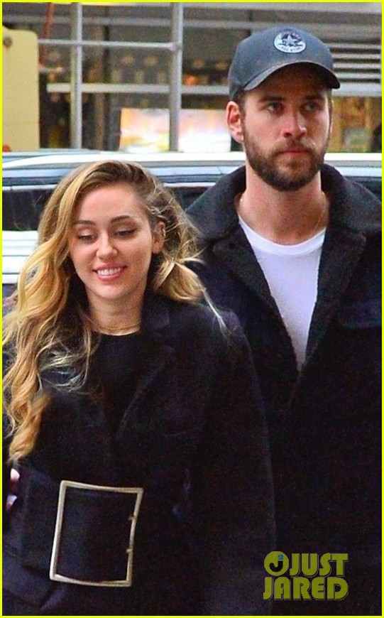 Miley Cyrus is Joined by Liam Hemsworth in NYC Ahead of 'SNL' Performance!