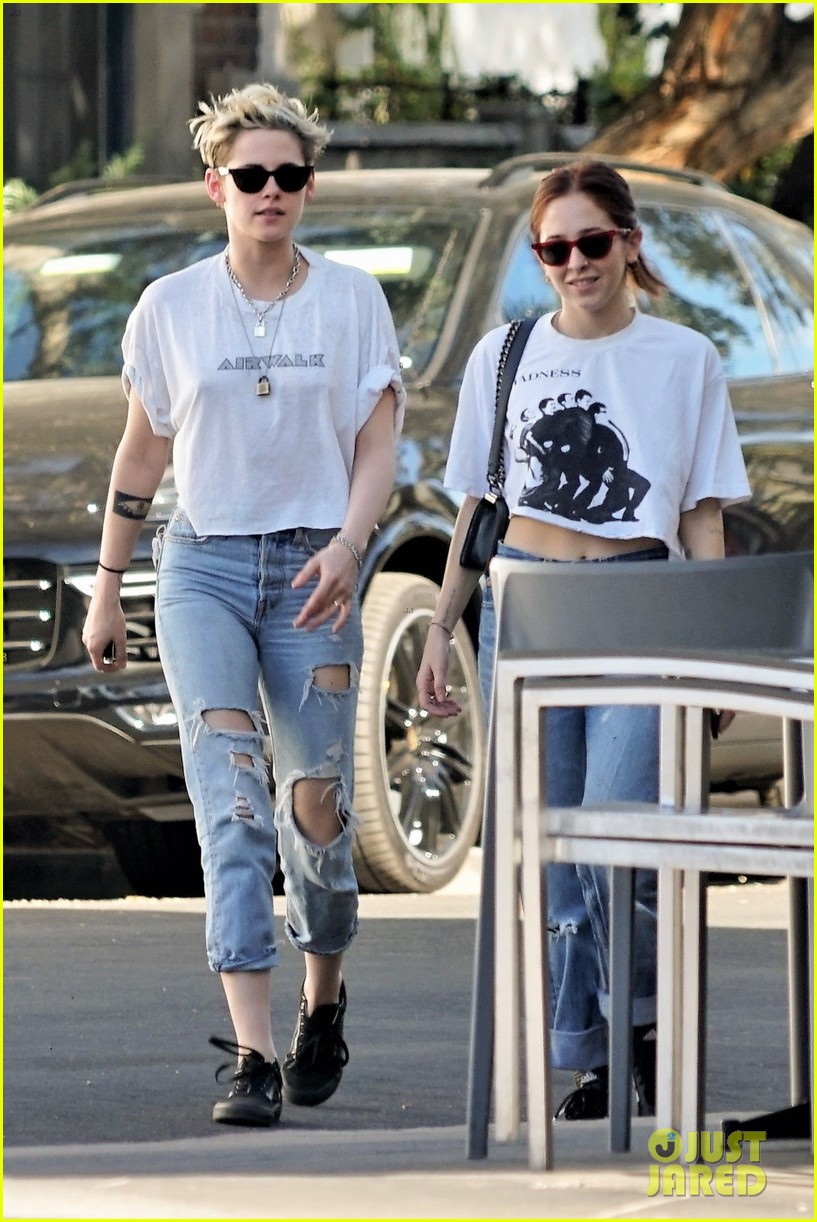 Kristen Stewart & Sara Dinkin Wear Matching Outfits to Lunch