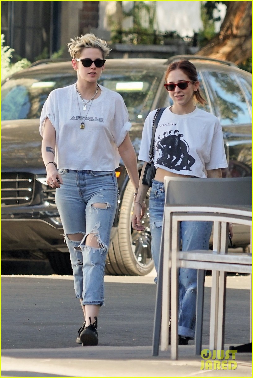 Kristen Stewart & Sara Dinkin Wear Matching Outfits to Lunch