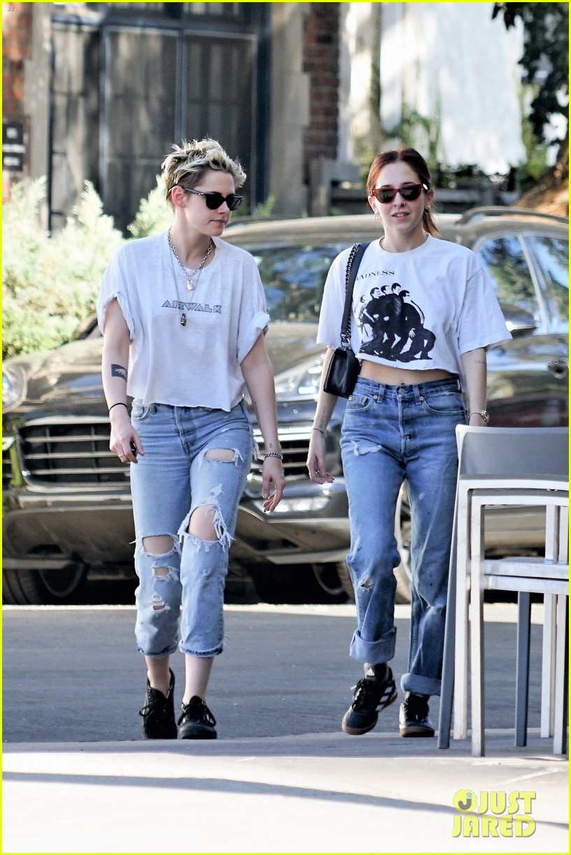 Kristen Stewart & Sara Dinkin Wear Matching Outfits to Lunch