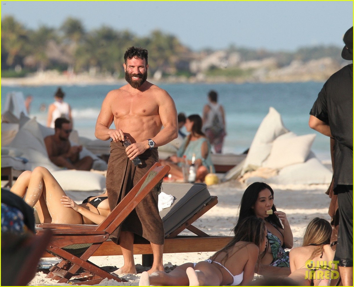 Dan Bilzerian Flaunts His Chiseled Body in Tulum with a Group of Models
