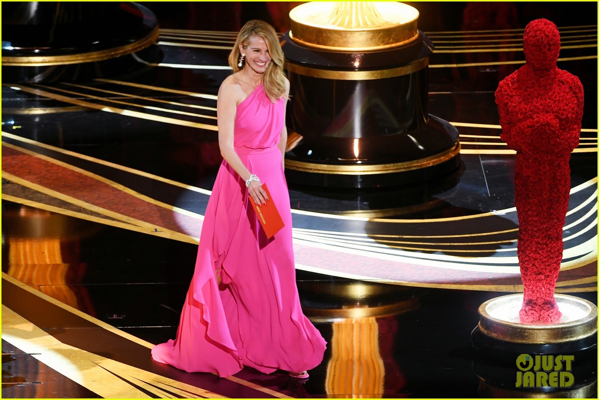 Julia Roberts Wows in Pink Dress While Presenting at Oscars 2019
