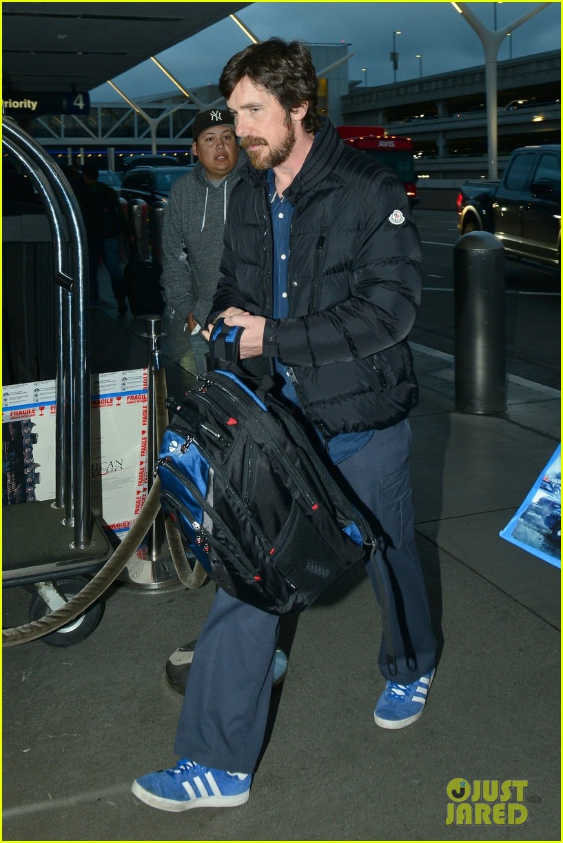 Christian Bale Catches Early Morning Flight Out of LAX