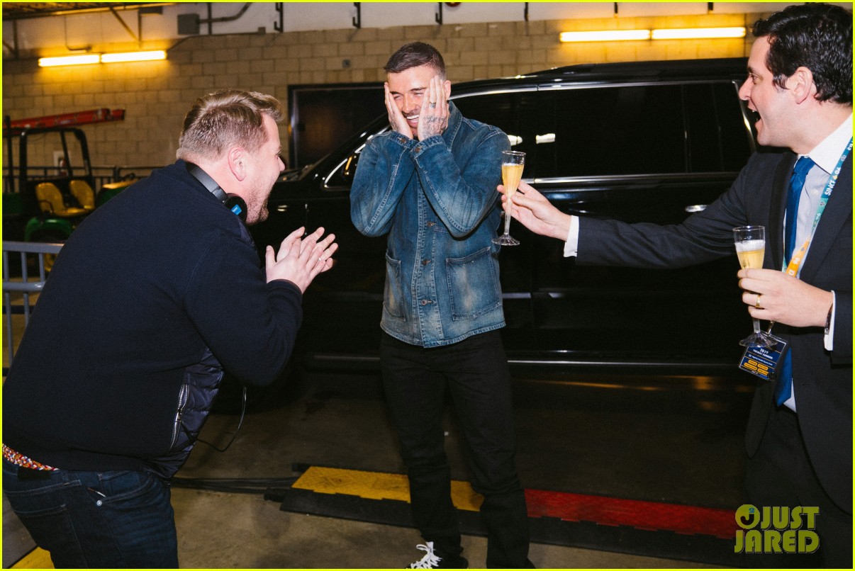 James Corden Pranks David Beckham With Hideous Statue of Himself - Watch Here!