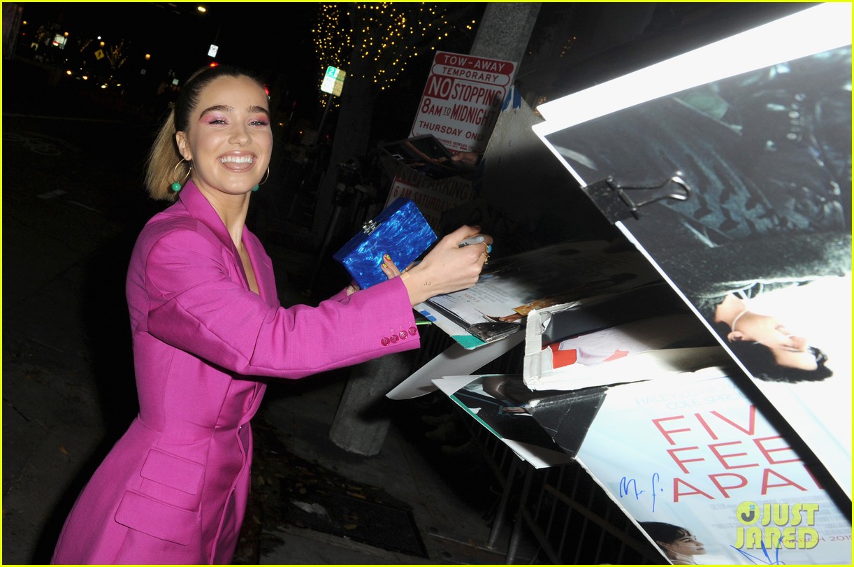 Haley Lu Richardson & Boyfriend Brett Dier Couple Up at 'Five Feet Apart' Premiere!