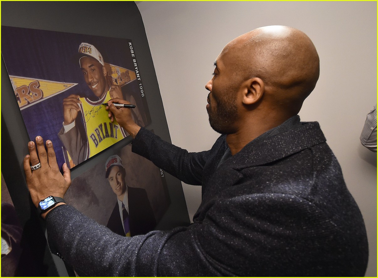 Kobe Bryant Visits NBA Store in NYC to Celebrate His New Book 'The Wizenard Series: Training Camp'!
