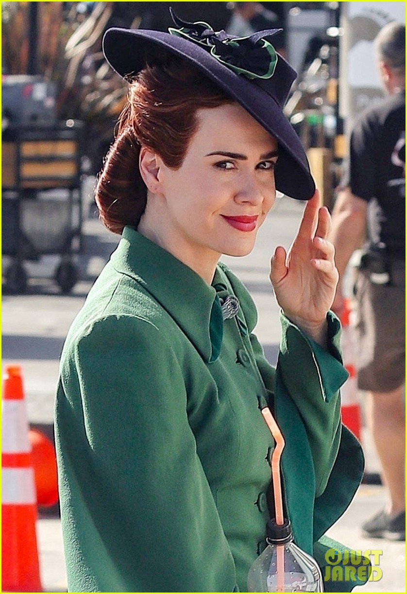 sarah paulson green prada dress Wears on Set of 'Ratched' in L.A. | Just Jared Assembly:Fully Assembled