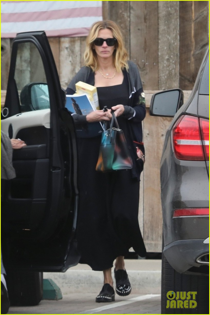 Julia Roberts Goes Shopping at a Vintage Market in Malibu