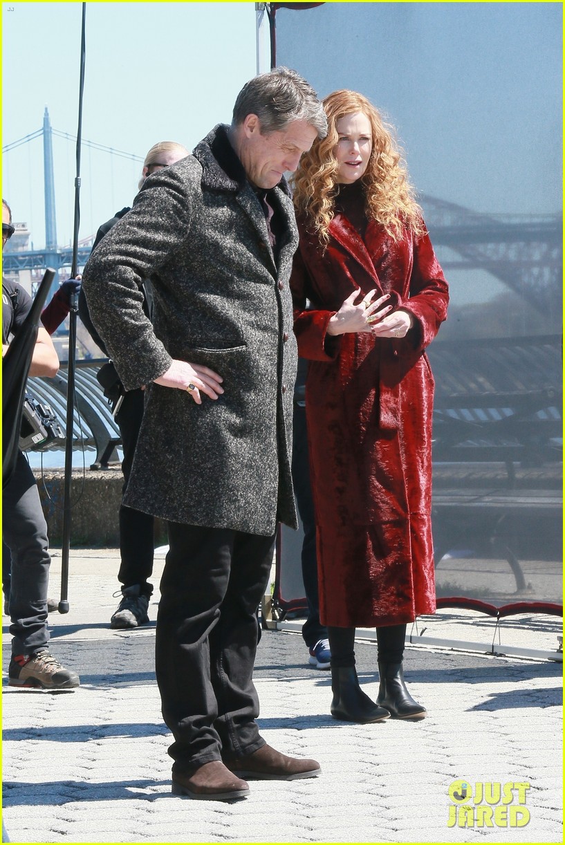 Nicole Kidman & Hugh Grant Film a Scene for 'The Undoing' in Manhattan