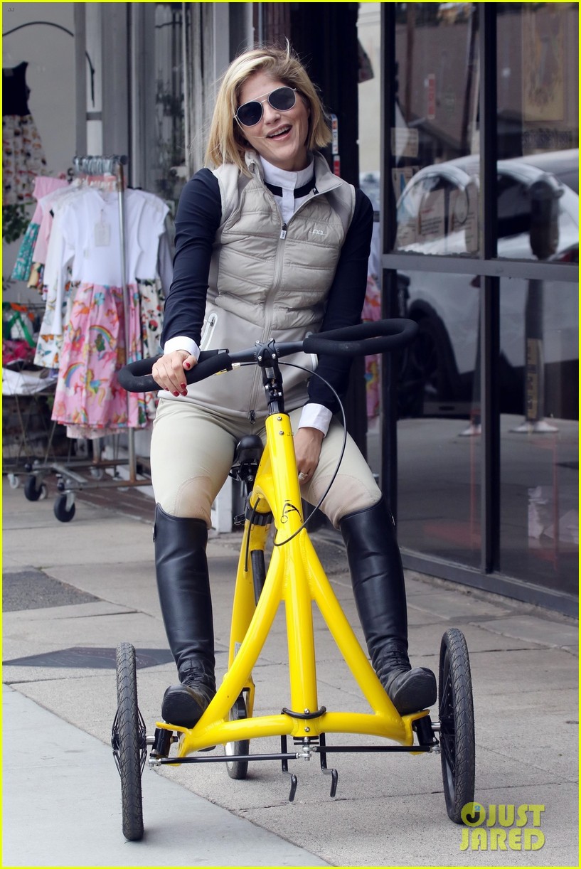 Selma Blair Uses Walking Bike for Outing with Boyfriend David Price