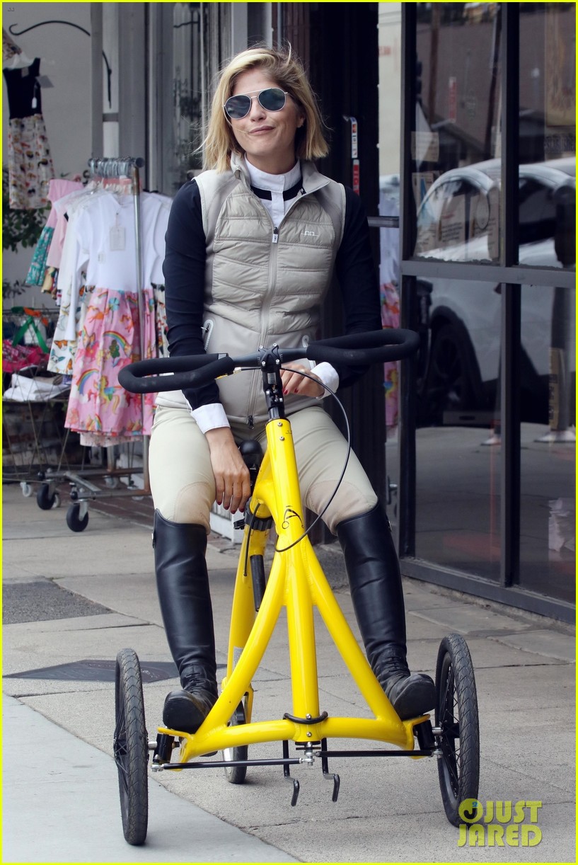 Selma Blair Uses Walking Bike for Outing with Boyfriend David Price