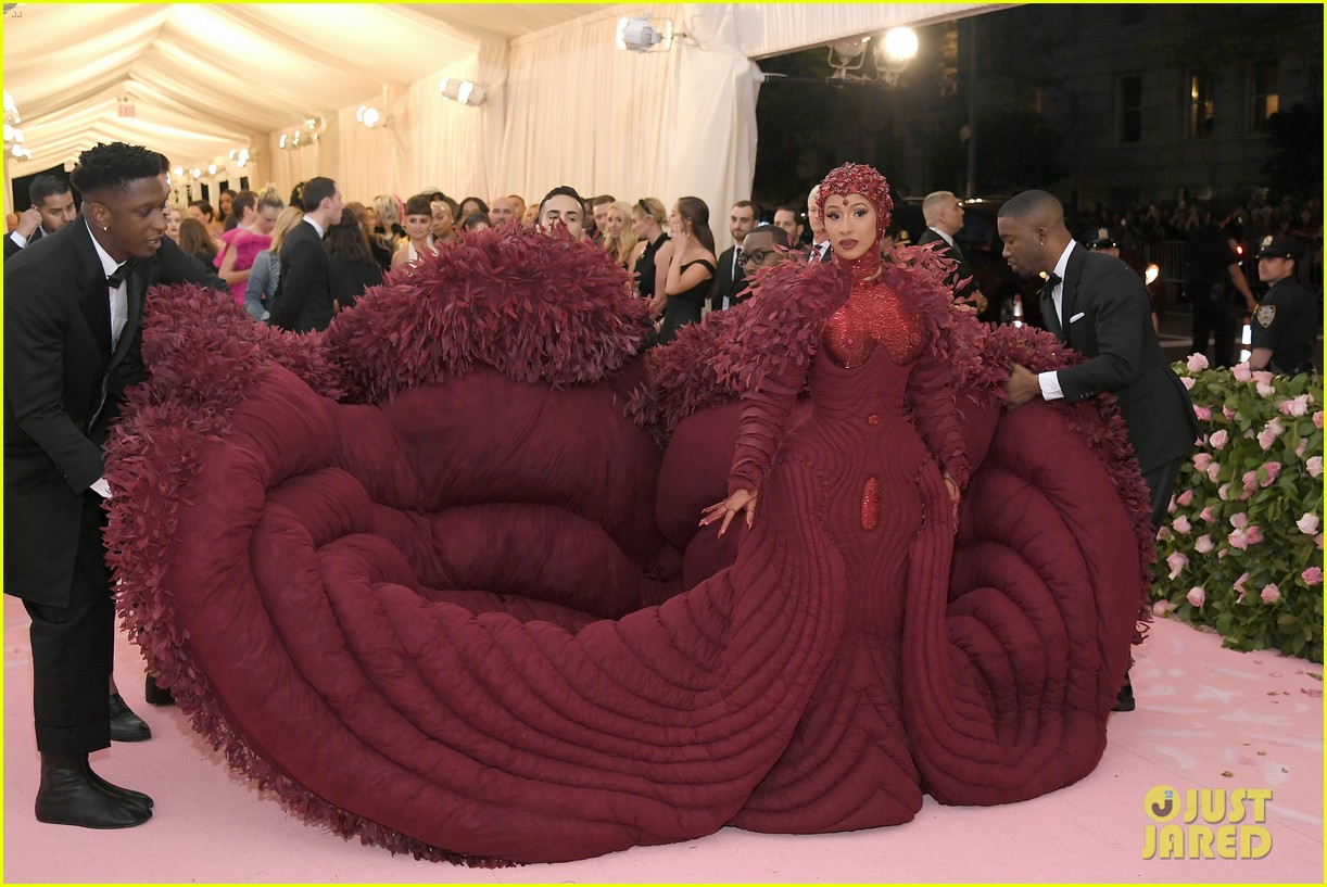 Cardi B Wears a Massive Red Gown That Took 35 People to Make at the Met Gala 2019!