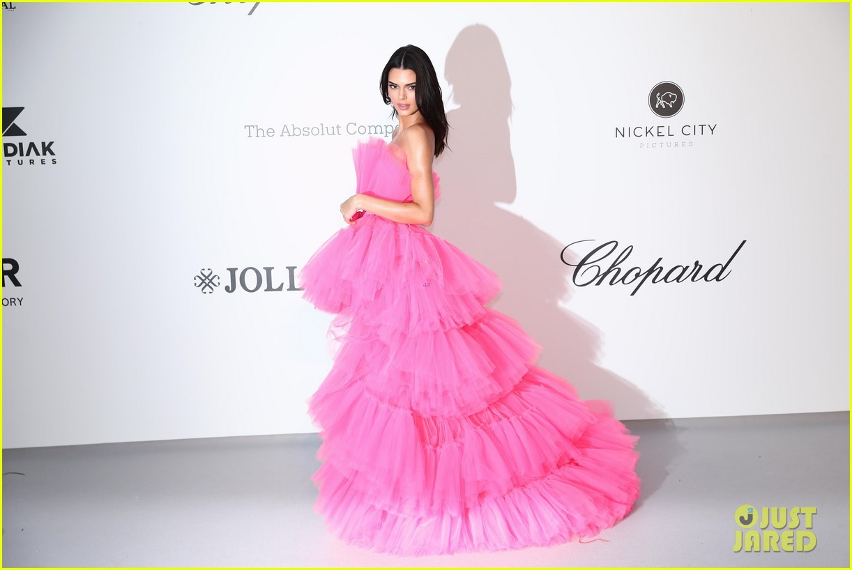 Kendall Jenner Wears Gorgeous Pink Gown to amfAR Cannes Gala 2019 | Just Jared